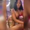 Leaked: Lagos OnlyFans Creator Tolu Rides Her Male Collaborator Femi Live On Camera In A Red Sparkly Bra – She Bounced Hard While Looking Down At His Dick